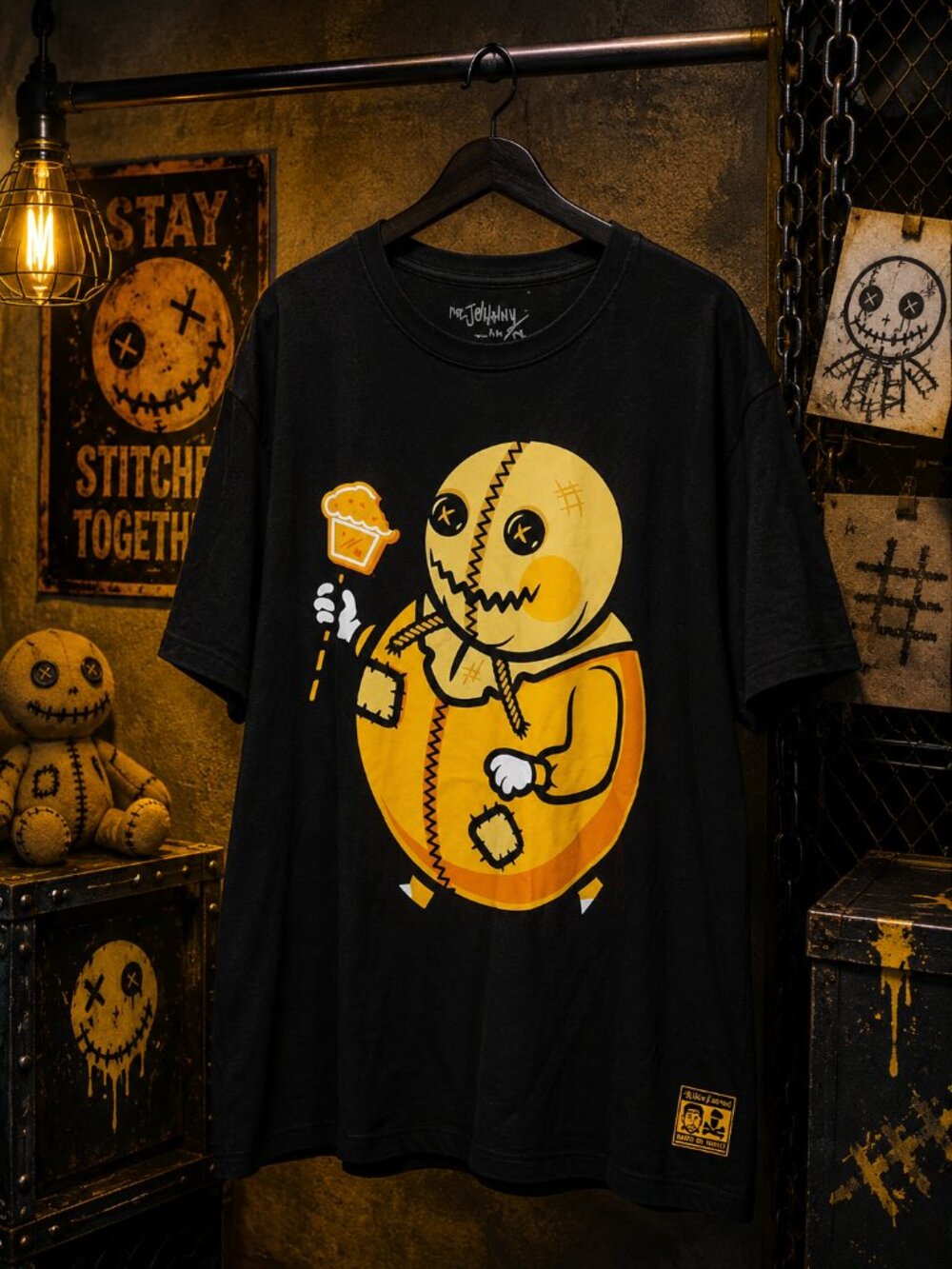 Johnny Cupcakes Sam Trick 'r Treat Big Kid Tee Black Rare